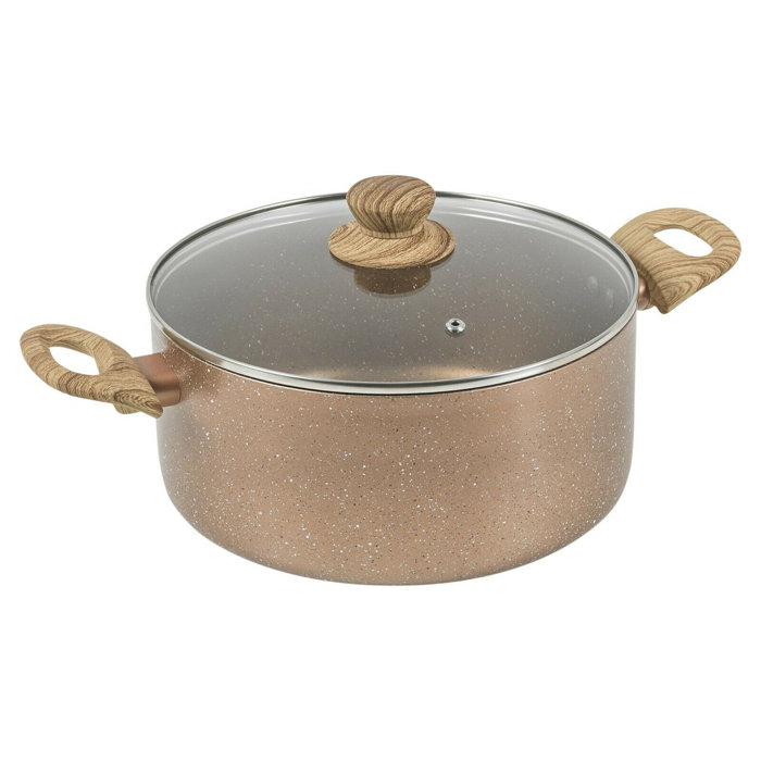 UrbnChef Wood Look Handles Stock Pot with Lid Wayfair.co.uk